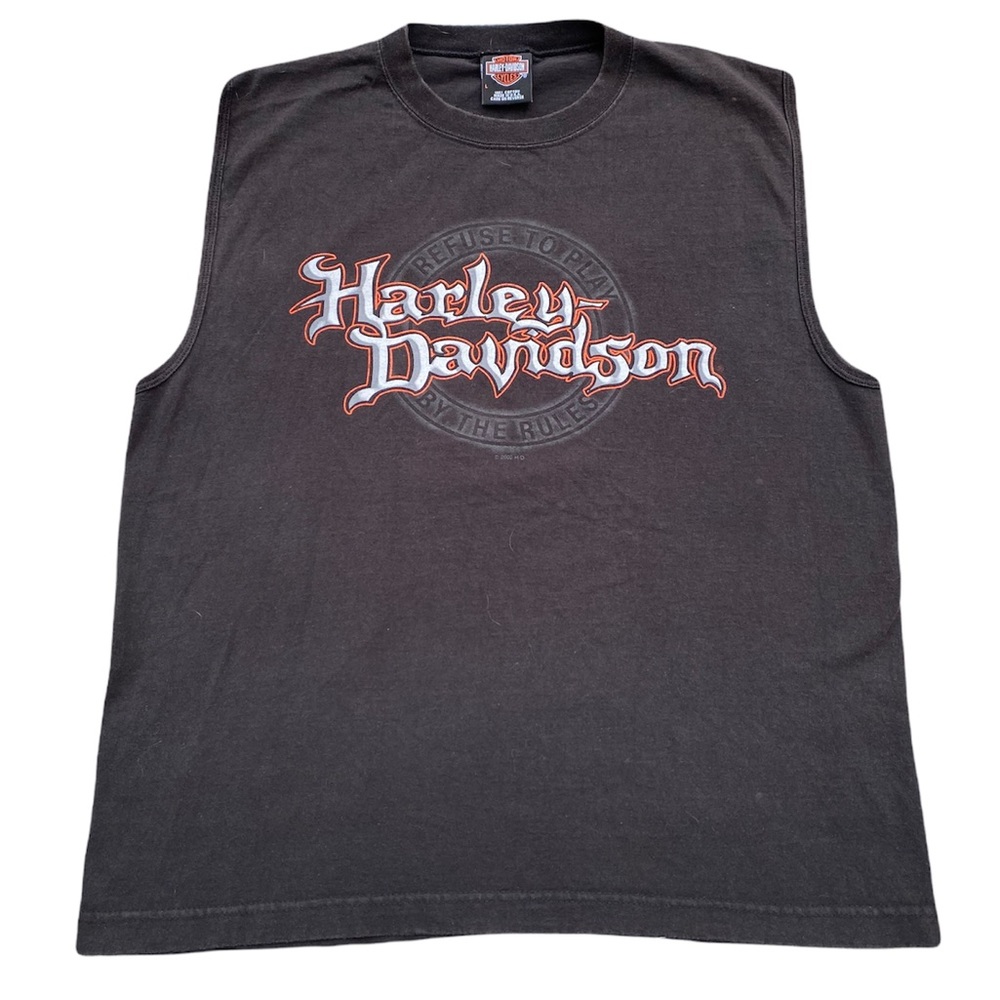 Vintage early 00s Harley Davidson t shirt / muscle tank top Brandon Florida
